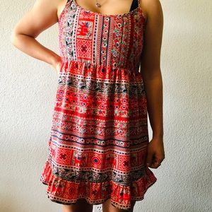 Spaghetti Strap Red Dress